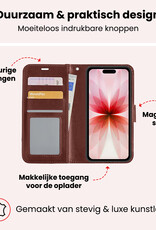 NoXx NoXx iPhone 17 Hoesje Bookcase Met Screenprotector - Bruin