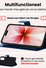NoXx NoXx iPhone 17 Hoesje Bookcase Met Screenprotector - Donkerblauw