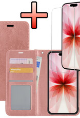 NoXx NoXx iPhone 17 Hoesje Bookcase Met Screenprotector - Rose Goud
