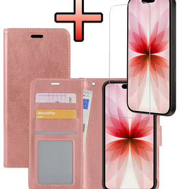 NoXx NoXx iPhone 17 Hoesje Bookcase Met Screenprotector - Rose Goud