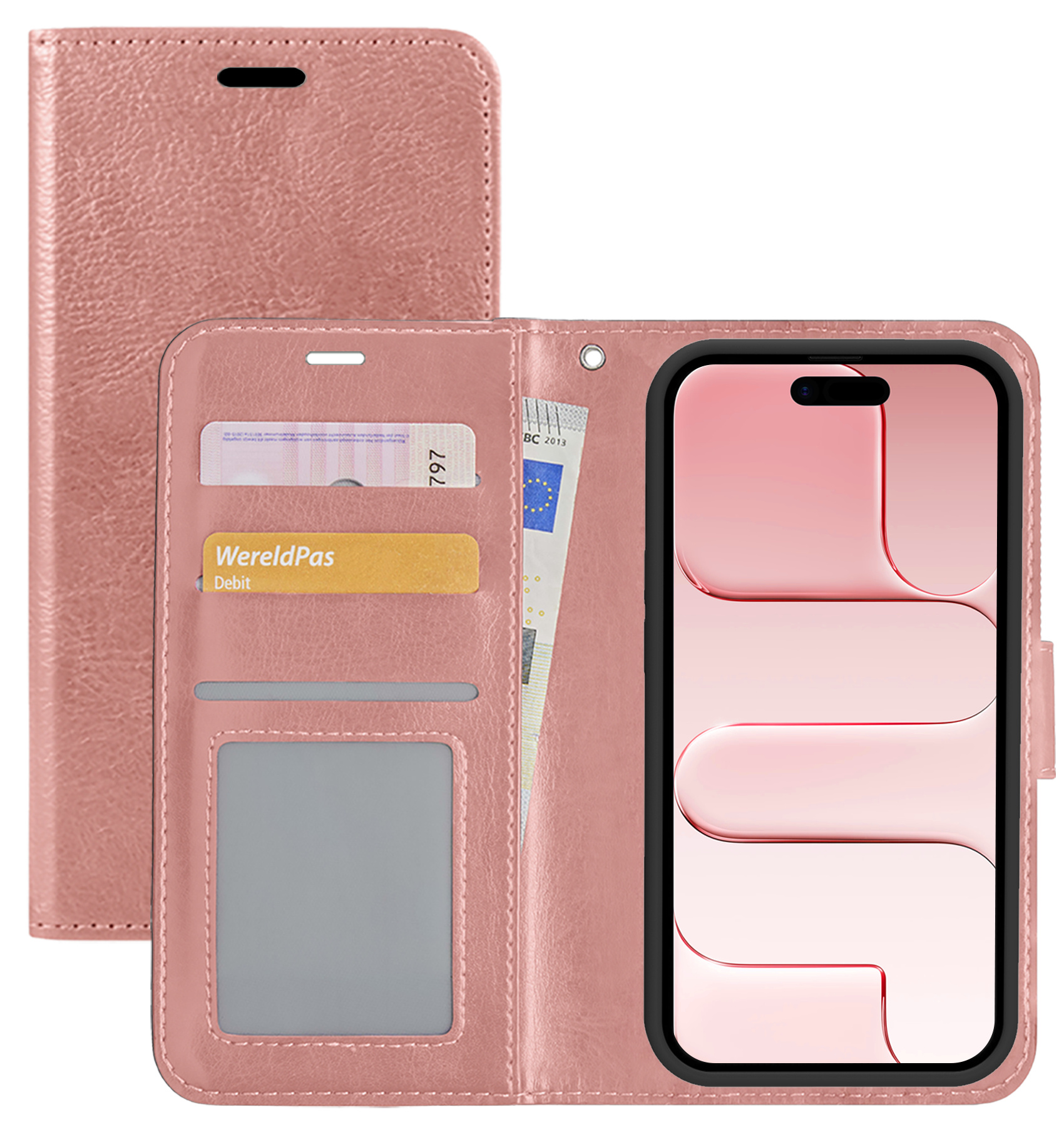 NoXx NoXx iPhone Air Hoesje Bookcase - Rose Goud
