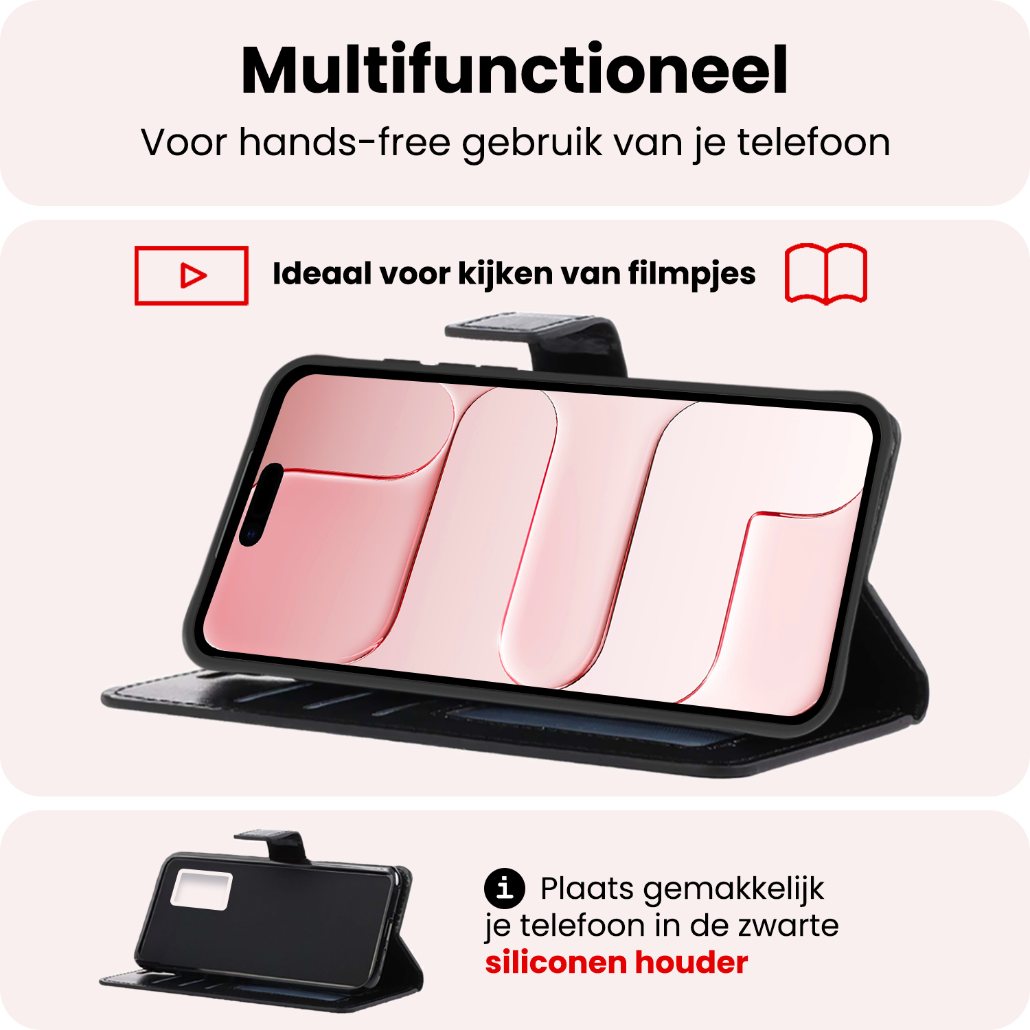 NoXx NoXx iPhone Air Hoesje Bookcase - Zwart