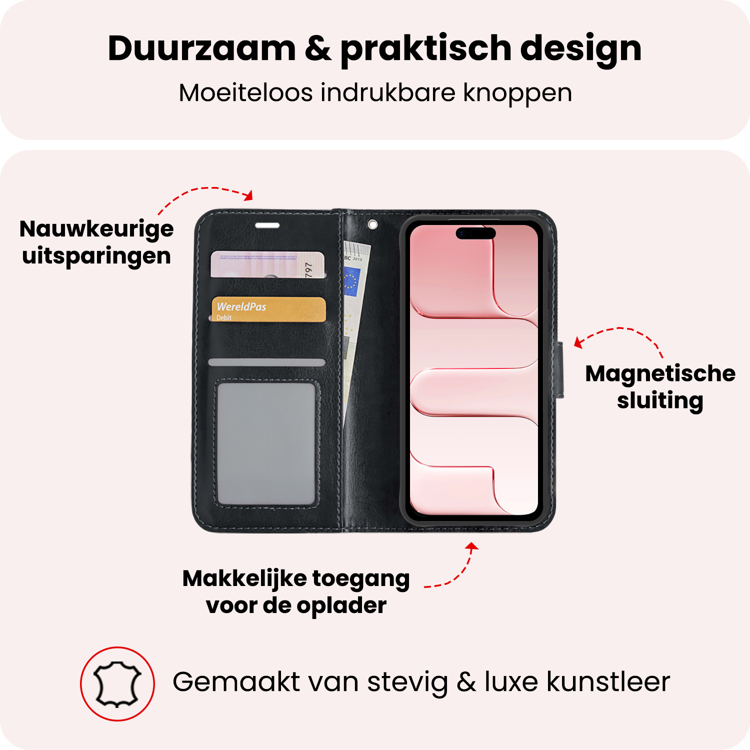 NoXx NoXx iPhone Air Hoesje Bookcase - Zwart