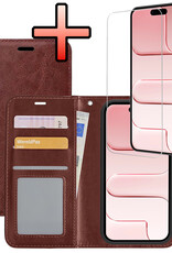 NoXx NoXx iPhone Air Hoesje Bookcase Met Screenprotector - Bruin