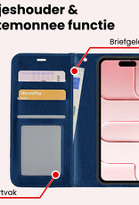 NoXx NoXx iPhone Air Hoesje Bookcase Met Screenprotector - Donkerblauw