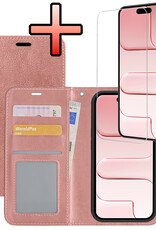 NoXx NoXx iPhone Air Hoesje Bookcase Met Screenprotector - Rose Goud