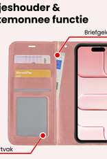 NoXx NoXx iPhone Air Hoesje Bookcase Met Screenprotector - Rose Goud