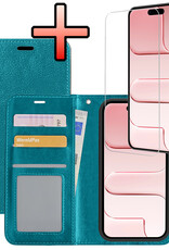 NoXx NoXx iPhone Air Hoesje Bookcase Met Screenprotector - Turquoise