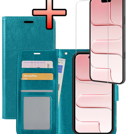 NoXx NoXx iPhone Air Hoesje Bookcase Met Screenprotector - Turquoise