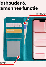NoXx NoXx iPhone Air Hoesje Bookcase Met Screenprotector - Turquoise