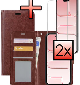 NoXx NoXx iPhone Air Hoesje Bookcase Met 2x Screenprotector - Bruin