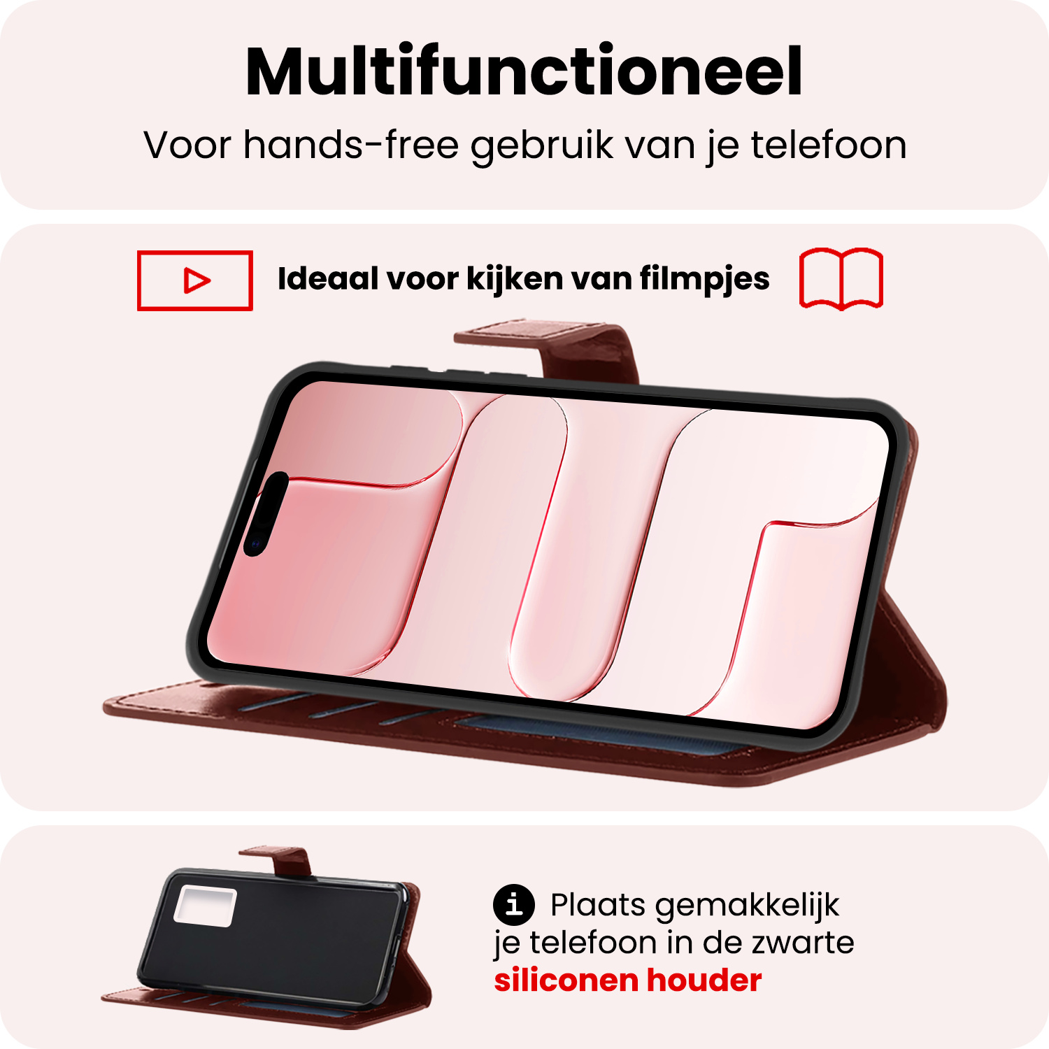 NoXx NoXx iPhone Air Hoesje Bookcase Met 2x Screenprotector - Bruin