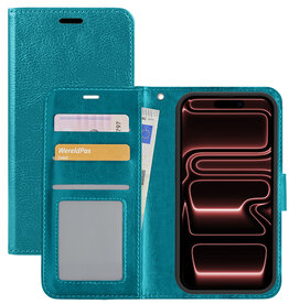 NoXx NoXx iPhone 17 Pro Hoesje Bookcase - Turquoise