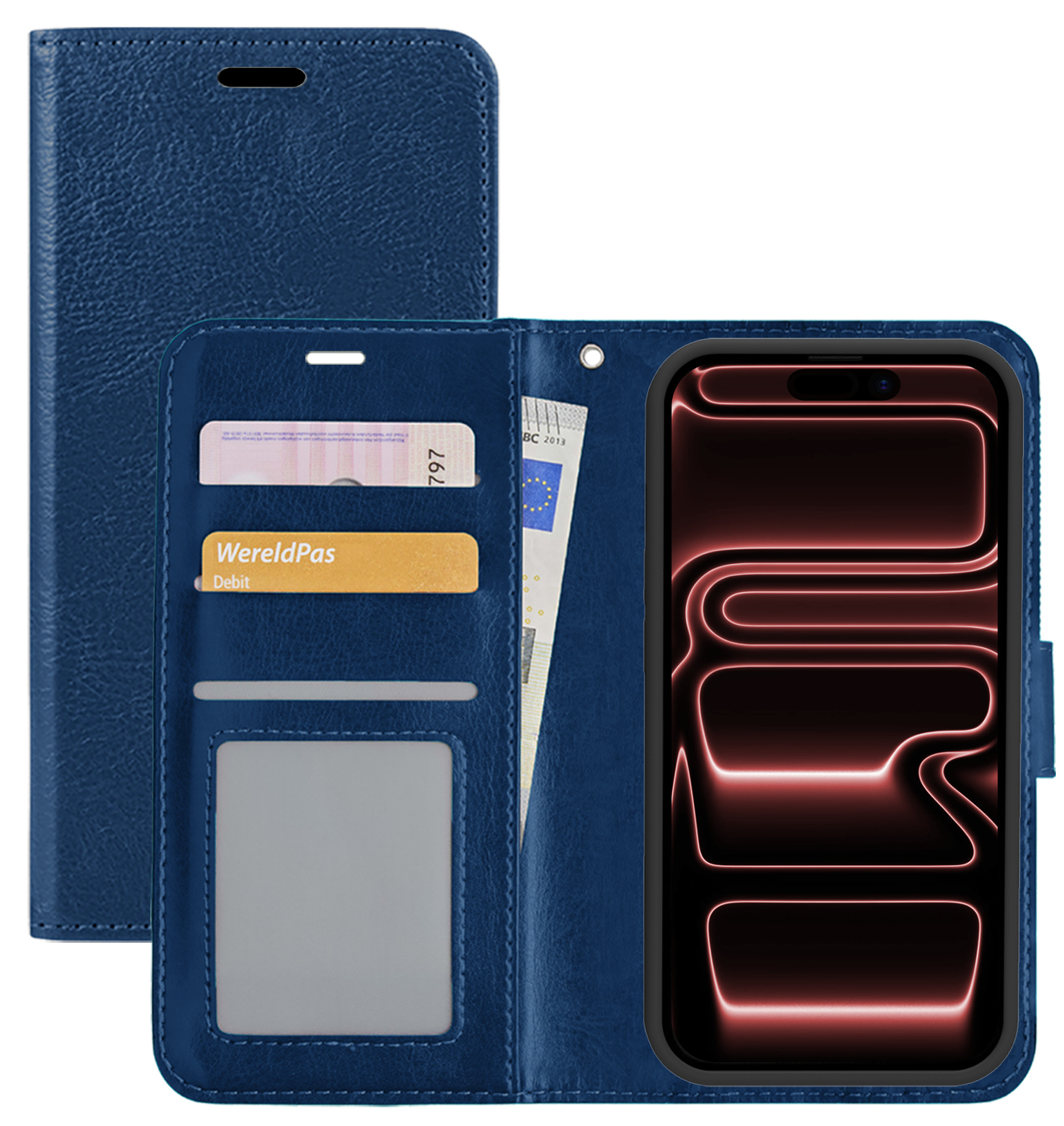 NoXx NoXx iPhone 17 Pro Max Hoesje Bookcase - Donkerblauw