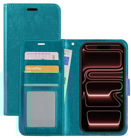 NoXx NoXx iPhone 17 Pro Max Hoesje Bookcase - Turquoise