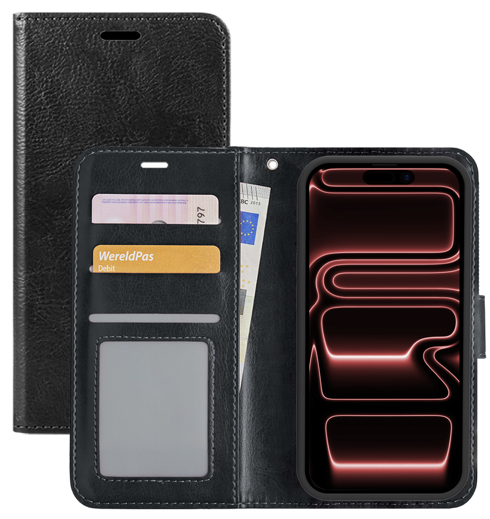 NoXx NoXx iPhone 17 Pro Max Hoesje Bookcase - Zwart