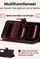 NoXx NoXx iPhone 17 Pro Max Hoesje Bookcase Met Screenprotector - Bruin