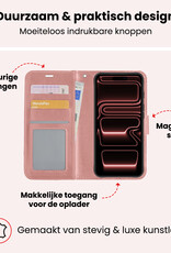 NoXx NoXx iPhone 17 Pro Max Hoesje Bookcase Met 2x Screenprotector - Rose Goud