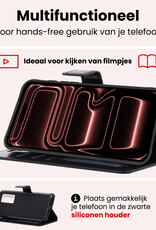 NoXx NoXx iPhone 17 Pro Max Hoesje Bookcase Met 2x Screenprotector - Zwart