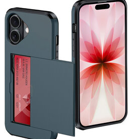 NoXx NoXx iPhone 17 Hoesje Pashouder Hard - Donker Blauw