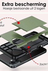 NoXx NoXx iPhone 17 Hoesje Pashouder Hard - Donker Groen