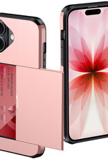 NoXx NoXx iPhone 17 Hoesje Pashouder Hard - Rosé Goud