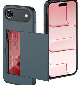 NoXx NoXx iPhone Air Hoesje Pashouder Hard - Donker Blauw