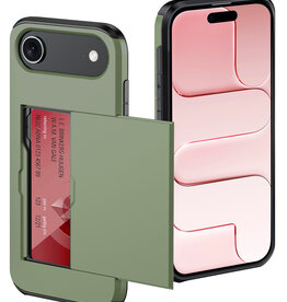 NoXx NoXx iPhone Air Hoesje Pashouder Hard - Donker Groen