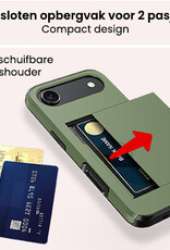 NoXx NoXx iPhone Air Hoesje Pashouder Hard - Donker Groen