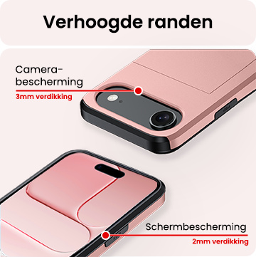 NoXx NoXx iPhone Air Hoesje Pashouder Hard - Rosé Goud