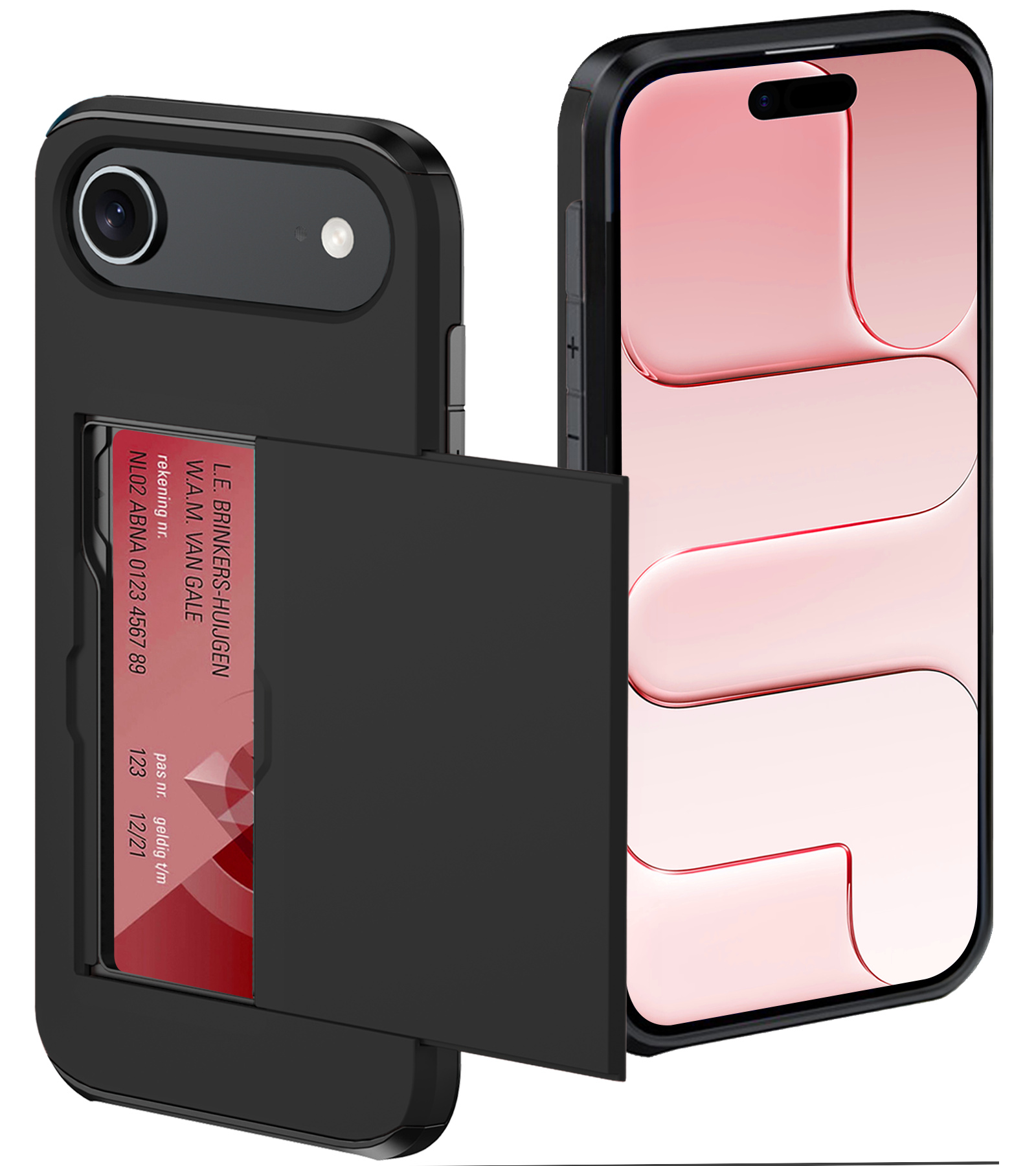 NoXx NoXx iPhone Air Hoesje Pashouder Hard - Zwart