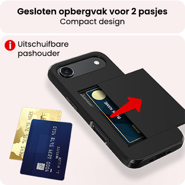 NoXx NoXx iPhone Air Hoesje Pashouder Hard - Zwart