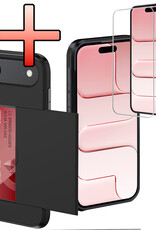 NoXx NoXx iPhone Air Hoesje Pashouder Hard Met Screenprotector - Zwart