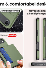 NoXx NoXx iPhone Air Hoesje Pashouder Hard Met 2x Screenprotector - Donker Groen