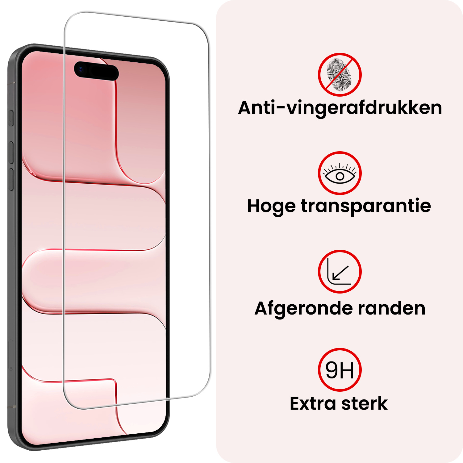 NoXx NoXx iPhone Air Hoesje Pashouder Hard Met 2x Screenprotector - Grijs