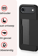 NoXx NoXx iPhone Air Hoesje Pashouder Hard Met 2x Screenprotector - Zwart