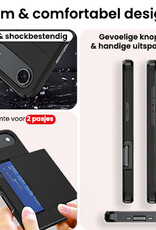 NoXx NoXx iPhone Air Hoesje Pashouder Hard Met 2x Screenprotector - Zwart