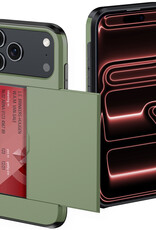 NoXx NoXx iPhone 17 Pro Hoesje Pashouder Hard - Donker Groen