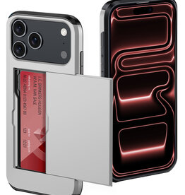 NoXx NoXx iPhone 17 Pro Hoesje Pashouder Hard - Grijs