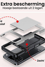 NoXx NoXx iPhone 17 Pro Hoesje Pashouder Hard - Grijs