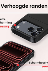 NoXx NoXx iPhone 17 Pro Hoesje Pashouder Hard - Zwart