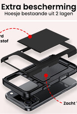 NoXx NoXx iPhone 17 Pro Hoesje Pashouder Hard - Zwart