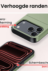 NoXx NoXx iPhone 17 Pro Max Hoesje Pashouder Hard - Donker Groen