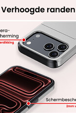 NoXx NoXx iPhone 17 Pro Max Hoesje Pashouder Hard - Grijs