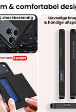 NoXx NoXx iPhone 17 Pro Max Hoesje Pashouder Hard - Zwart