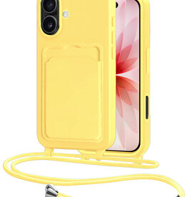 NoXx NoXx iPhone 17 Hoesje Pashouder met Koord - Geel