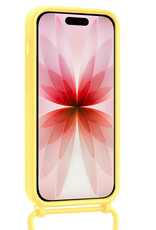 NoXx NoXx iPhone 17 Hoesje Pashouder met Koord - Geel - 2 PACK