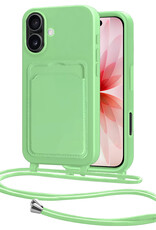 NoXx NoXx iPhone 17 Hoesje Pashouder met Koord - Groen
