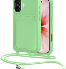 NoXx NoXx iPhone 17 Hoesje Pashouder met Koord - Groen