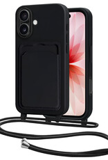 NoXx NoXx iPhone 17 Hoesje Pashouder met Koord - Zwart